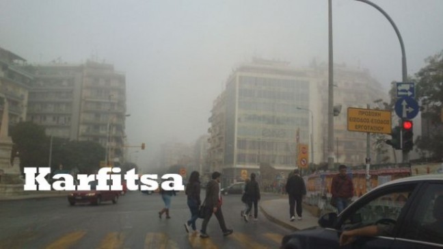 Φωτογραφίες από την ομίχλη στη Θεσσαλονίκη