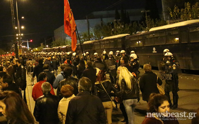 Ολοκληρώθηκε η πορεία για την 40η επέτειο του Πολυτεχνείου