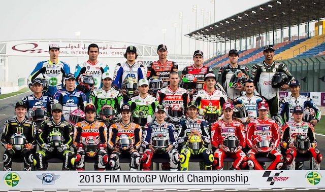 Οι αναβάτες MotoGP στη γραμμή εκκίνησης του 2014