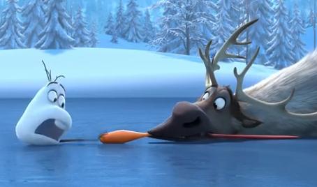 Ο χιονάνθρωπος, ο τάρανδος και το καρότο