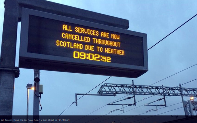 Χωρίς ρεύμα και τρένα η Σκωτία