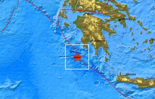 Σεισμός 4,3 Ρίχτερ νοτιοδυτικά της Πύλου