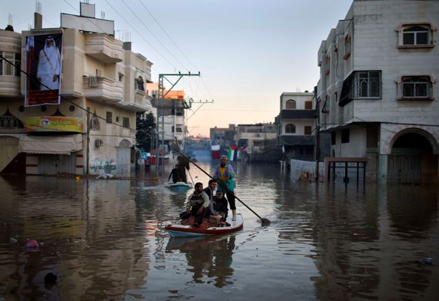 Πάνω από 4.000 σπίτια πλημμύρισαν στη Λωρίδα της Γάζας
