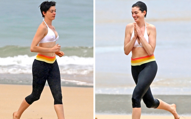 Πάγωσε κάνοντας τζόκινγκ η Anne Hathaway