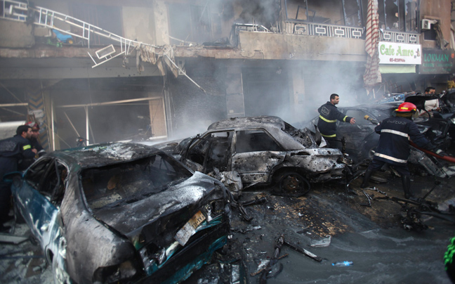 Εικόνες από το σημείο της έκρηξης στη Βηρυτό