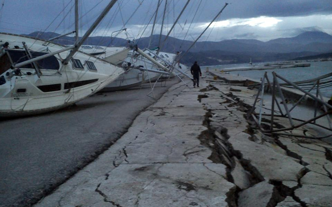 Οι πρώτες εικόνες από το σεισμό στο Ληξούρι