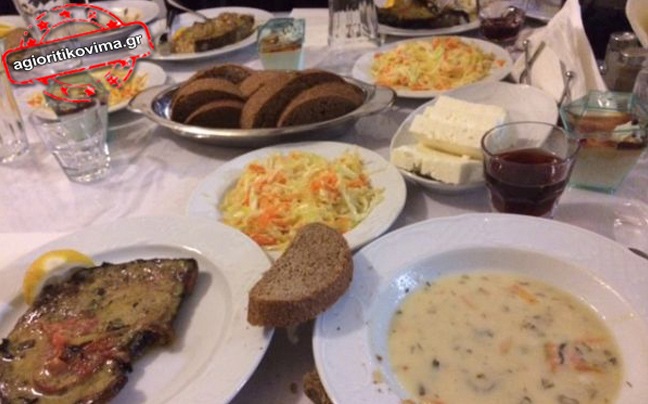 Τι έφαγε ο Αντώνης Σαμαράς στο Άγιο Όρος