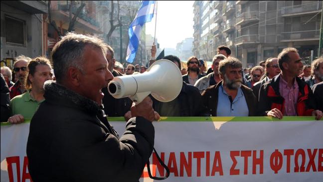 Διαμαρτυρία αγροτών στο υπ. Μακεδονίας-Θράκης