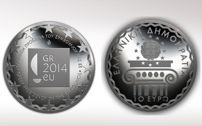 Συλλεκτικά αργυρά νομίσματα για την ελληνική προεδρία