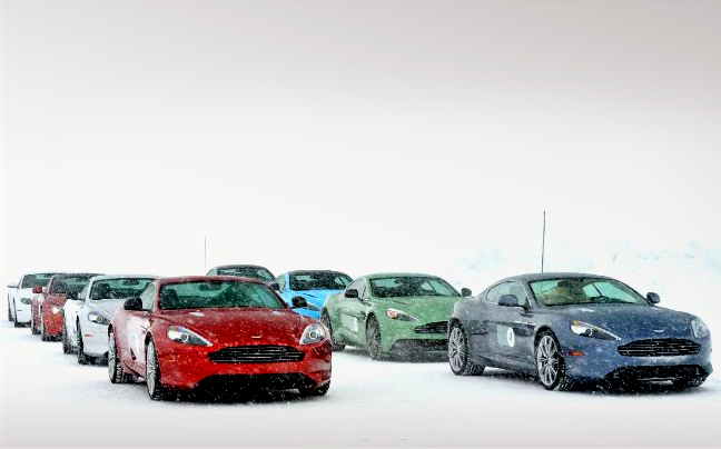 Η τέχνη να οδηγείς Aston Martin στο χιόνι