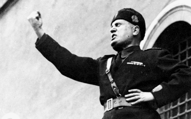 Ο ιταλός δικτάτορας Μπενίτο Μουσολίνι