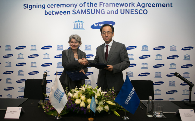 Παγκόσμια συνεργασία μεταξύ Samsung και UNESCO