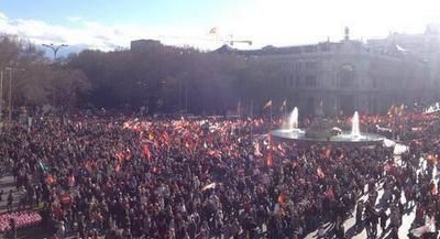 Μαζικές διαδηλώσεις εναντίον της λιτότητας στη Μαδρίτη