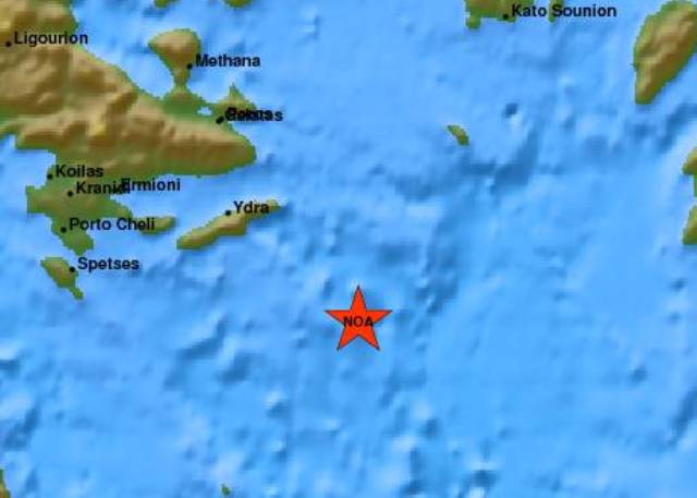 Σεισμός 5,6 Ρίχτερ 29 χλμ. νοτιοανατολικά της Ύδρας