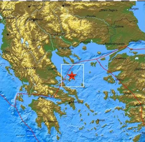 Σεισμός 4,3 Ρίχτερ βορειοανατολικά της Αλοννήσου