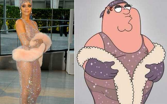 Ο Peter Griffin φορά το προκλητικό φόρεμα της Rihanna!