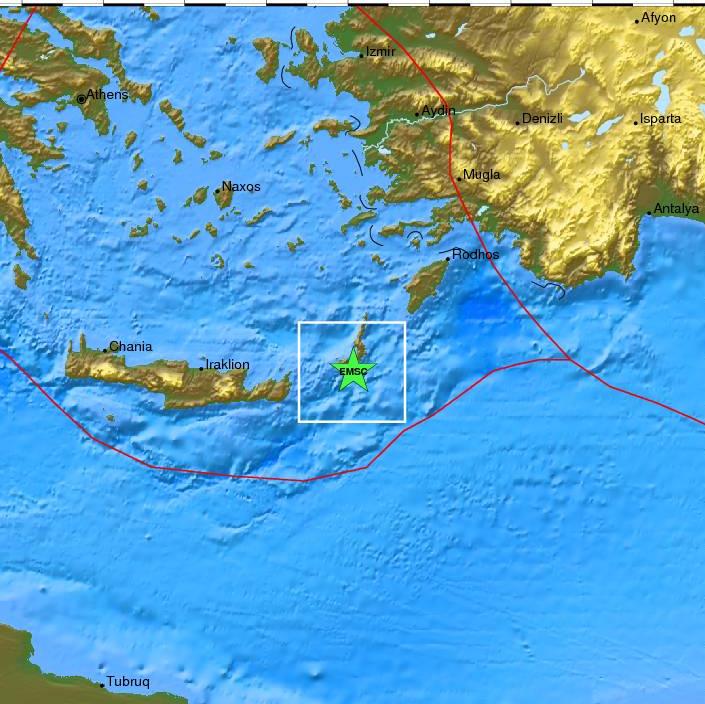 Σεισμός 4,9 Ρίχτερ κοντά στην Κάσο