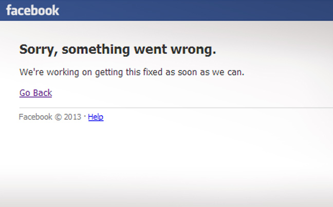 Εκτός λειτουργίας το Facebook!