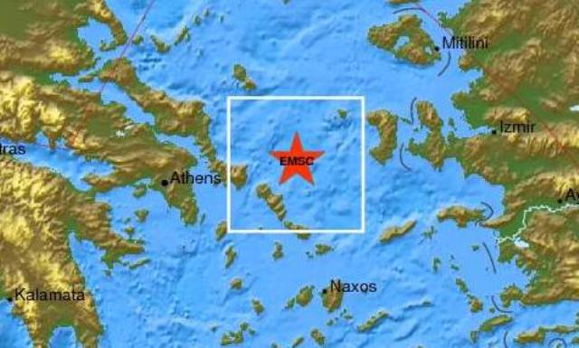 Σεισμός 4,7 Ρίχτερ βόρεια της Άνδρου