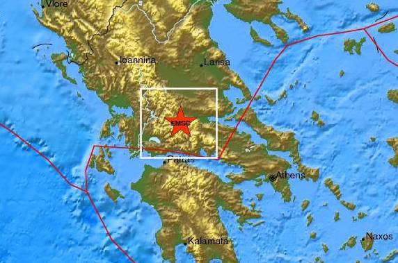 Σεισμική δόνηση 4,1 βαθμών δυτικά της Λαμίας