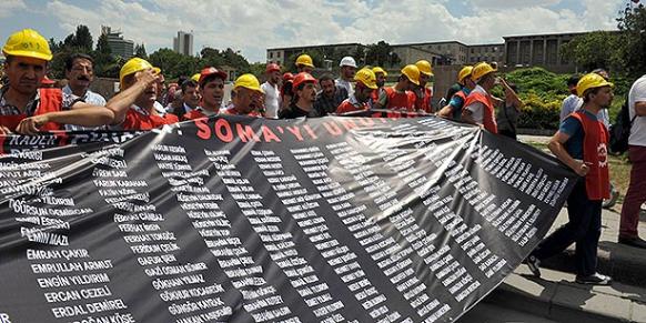 Διαδήλωση στην Τουρκία για τις συνθήκες εργασίας στα ορυχεία