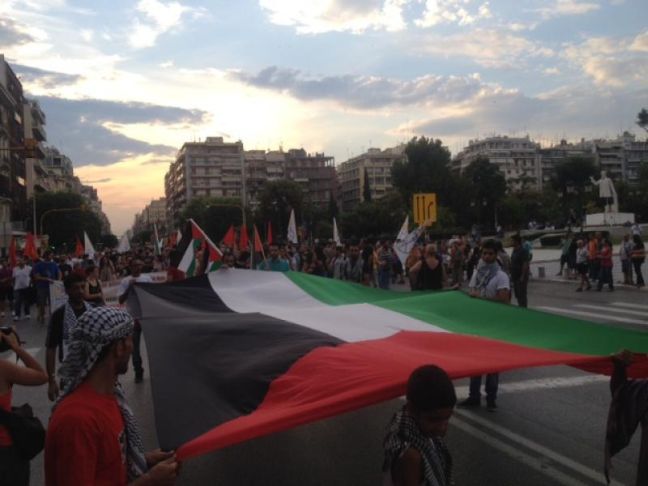 Πορεία αλληλεγγύης για την Παλαιστίνη στη Θεσσαλονίκη