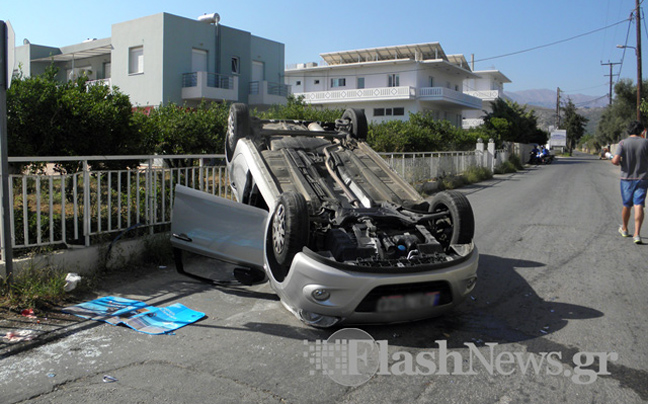 Τροχαίο με τρία αυτοκίνητα και 4 τραυματίες στα Χανιά