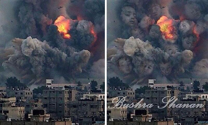 Τα αντιπολεμικά photoshop της Παλαιστίνης