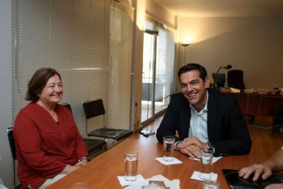 Συνάντηση Τσίπρα με την Νομπελίστρια Μορίντ Μαγκουάιρ