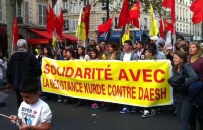 Στο Παρίσι 6000 Γάλλοι διαδήλωσαν υπέρ των Κούρδων του Κομπάνι