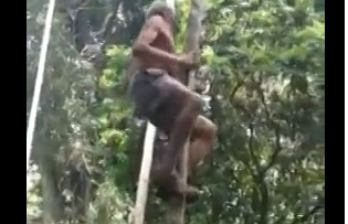 Αυτός ο παππούς σκαρφαλώνει σα μαϊμού
