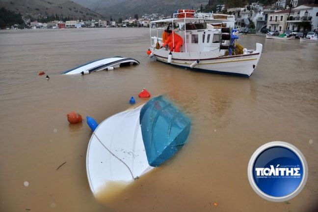 Εικόνες καταστροφής λόγω της κακοκαιρίας στη Χίο