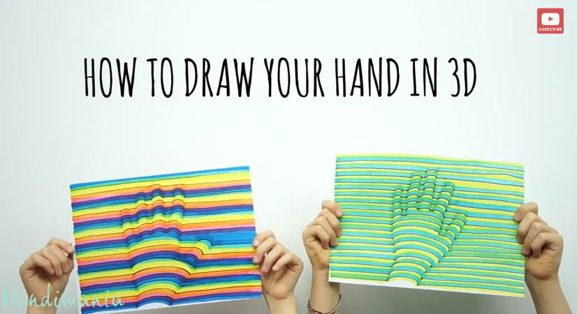 Πώς να ζωγραφίσεις το χέρι σου σε τρεις διαστάσεις