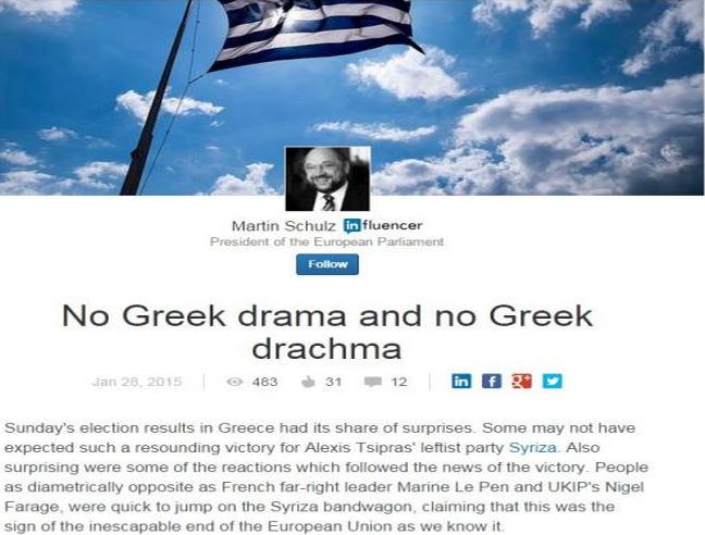 «Αν ο ΣΥΡΙΖΑ επιμείνει στα &#8220;όχι&#8221; δεν θα επιβιώσει»