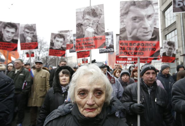 Κοσμοσυρροή στην πορεία για τη δολοφονία Νεμτσόφ