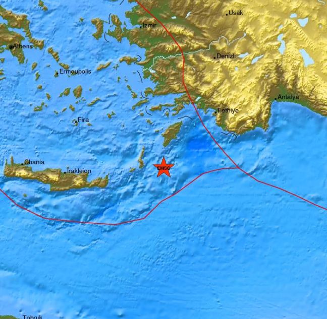 Σεισμός 3,7 Ρίχτερ στα Δωδεκάνησα