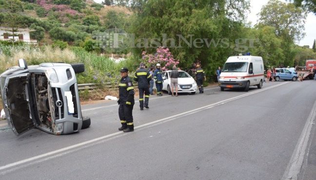 Σοβαρό τροχαίο με τρία οχήματα στην Κρήτη