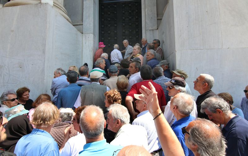 Διαμαρτυρία για τις συντάξεις στα Χανιά