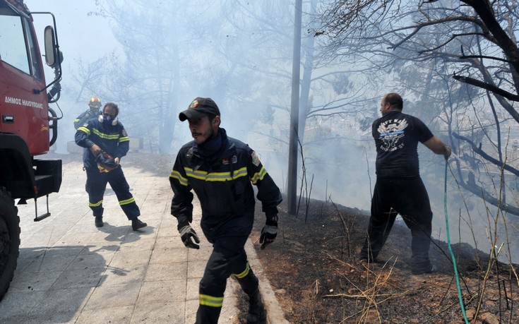 Μάχη πυροσβεστών με τις φλόγες στο Νεοχώρι Ιωαννίνων