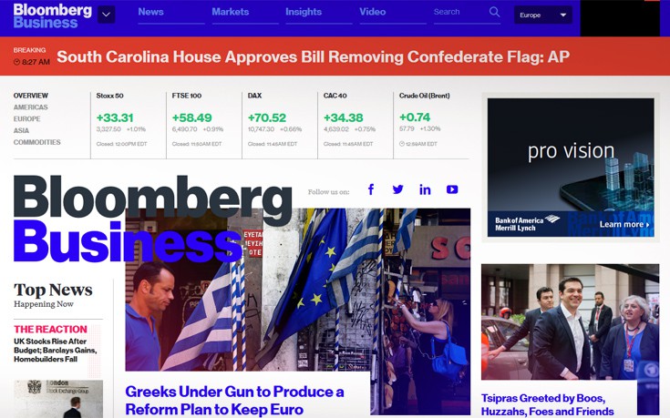 Bloomberg: Η Ελλάδα δεν έχει βρεθεί ποτέ πιο κοντά στην έξοδο από το ευρώ