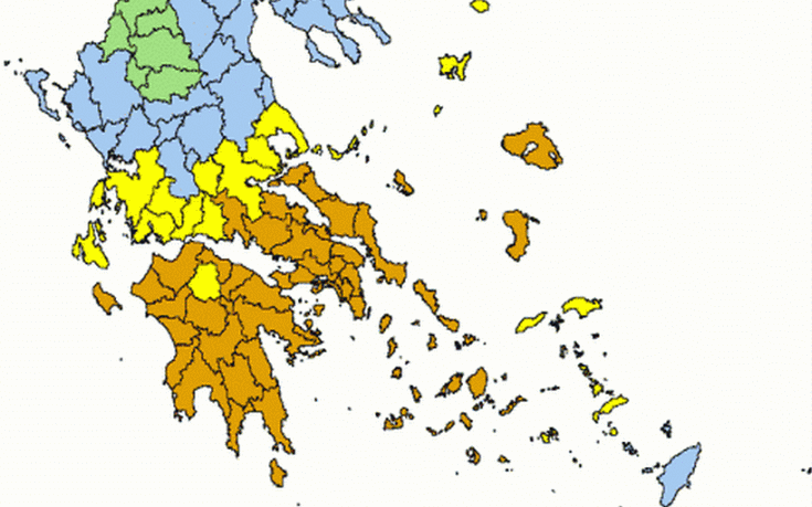 Ποιες περιοχές της Ελλάδας αντιμετωπίζουν πολύ υψηλό κίνδυνο πυρκαγιάς το Σάββατο