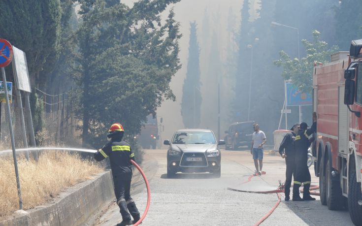 Ζημιές σε σπίτι και ταβέρνα από τη φωτιά στον Καρέα