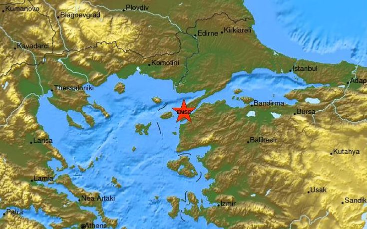 Σεισμός 4,7 Ρίχτερ στα ανοιχτά της Σαμοθράκης