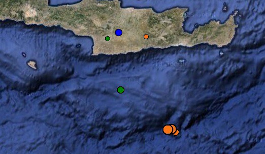 Τρεις δονήσεις σε μισή ώρα στην Κρήτη