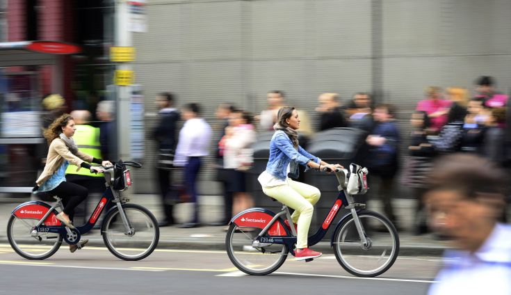 Commuters cycle past a bus queue outside Waterloo Station in London, Britain August 6, 2015. Millions of Londoners struggled to work on Thursday as a strike brought the Underground rail network to a standstill for the second time in a month over plans for a new all-night service. REUTERS/Dylan Martinez Commuters cycle past a bus queue outside Waterloo Station in London, Britain August 6, 2015. Millions of Londoners struggled to work on Thursday as a strike brought the Underground rail network to a standstill for the second time in a month over plans for a new all-night service. REUTERS/Dylan Martinez