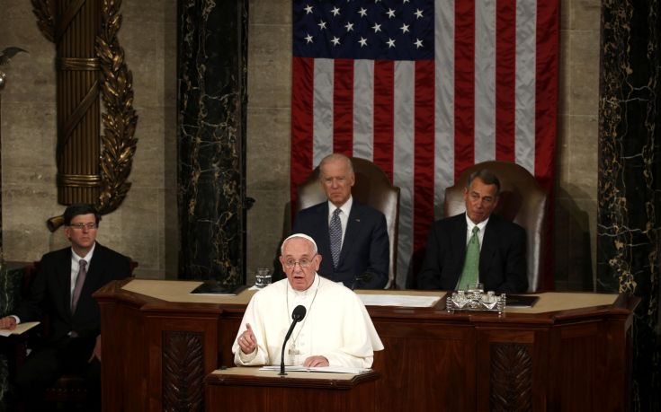 «Γκάζια» του πάπα Φραγκίσκου στο κογκρέσο των ΗΠΑ