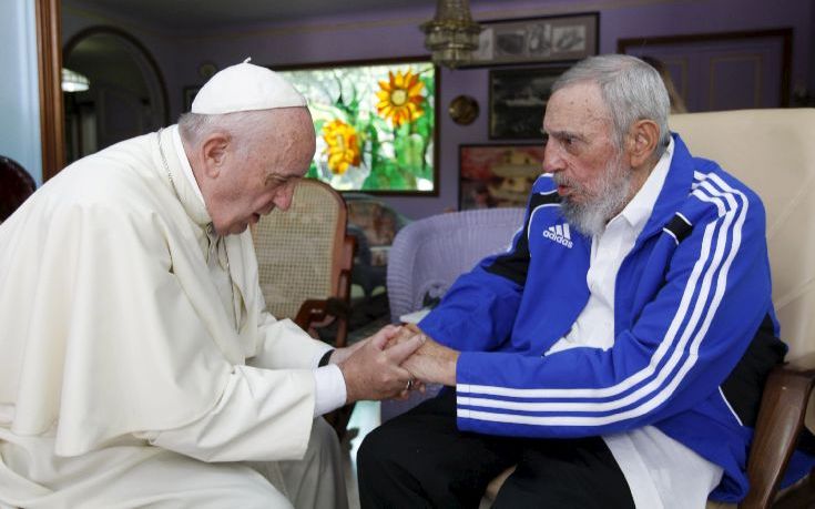 Φωτογραφίες από τη συνάντηση του Φιντέλ με τον Πάπα Φραγκίσκο
