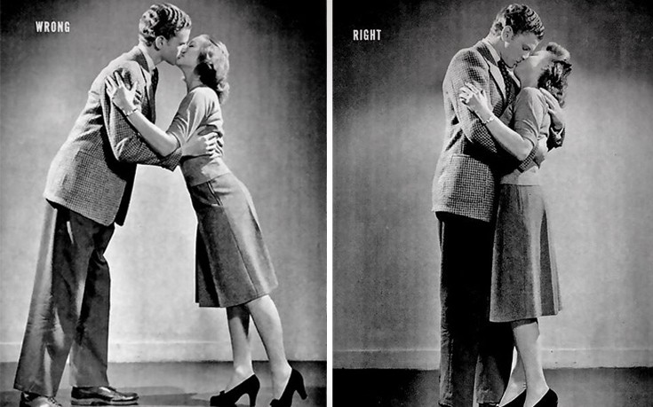 Πώς να φιλάτε σωστά μέσα από φωτογραφίες από το 1942