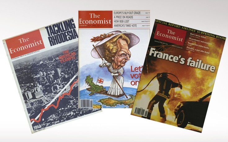 Πενήντα χρόνια ιστορίας σε εξώφυλλα του Economist