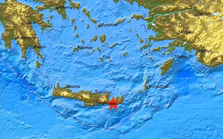 Σεισμική δόνηση 3,6 Ρίχτερ στην Ιεράπετρα